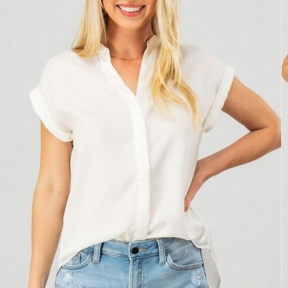 Slit Back Dolman Shirt